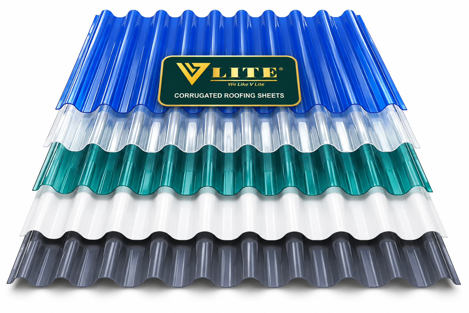 V-LITE corrugated polycarbonate roofing sheet
