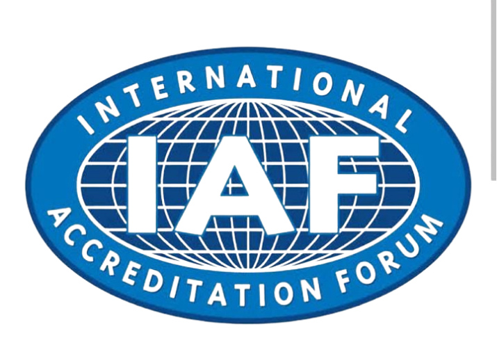 International Accreditation Forum (IAF) mark; displayed as an accreditation mark, not a standalone certification.
