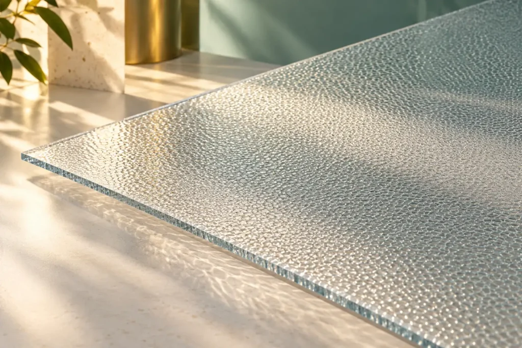 A closer look at the embossed finish