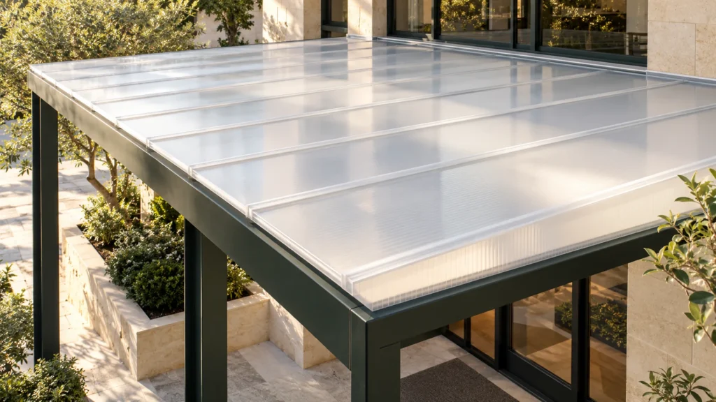 Polycarbonate standing-seam canopy design concept